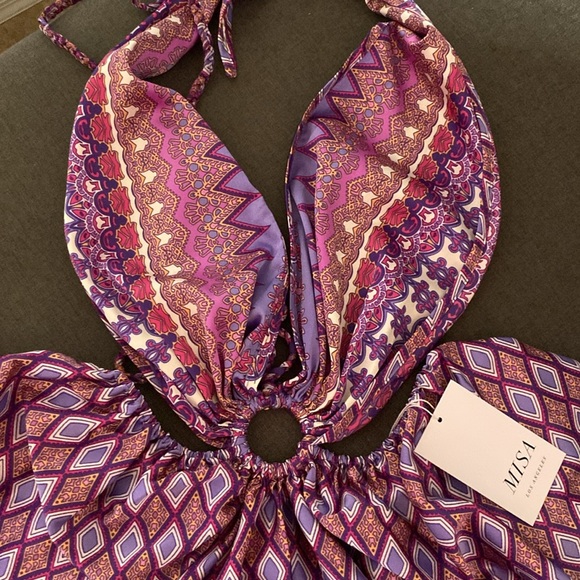 NWT MISA Los Angeles Halter Cutout Top - Picture 6 of 11